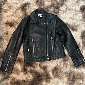 TopShop Classic Black Leather Jacket